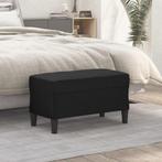 vidaXL Bankje 70x35x41 cm kunstleer zwart, Huis en Inrichting, Verzenden, Nieuw, Leer, Minder dan 150 cm