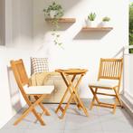 vidaXL Tuin Bistro Set 3 pcs Bruin Massief acaciahout, Tuin en Terras, Verzenden, Nieuw