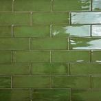 Wandtegel fango groen glans 5x15 wandtegel tegeloutlet, Doe-het-zelf en Verbouw, Tegels, Nieuw, Wandtegels, Keramiek, Ophalen of Verzenden