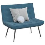 vidaXL Bankje 110x74x84 cm fluweel blauw, Verzenden, Nieuw, Stof, Minder dan 150 cm