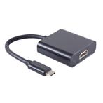 USB-C naar HDMI 4K 60Hz adapter / zwart - 0,15, Audio, Tv en Foto, Overige Audio, Tv en Foto, Nieuw, Ophalen of Verzenden