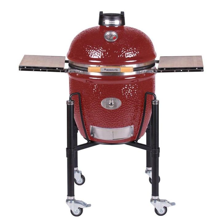 Monolith Classic rood + onderstel, Tuin en Terras, Houtskoolbarbecues, Verzenden