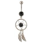 Fako Bijoux® - Navelpiercing - Dreamcatcher - Zwart, Verzenden, Nieuw
