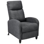 Verstelbare relaxfauteuil 102x60x92 cm stof donkergrijs, Verzenden, Nieuw