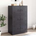 vidaXL Dressoir 67x39x107 cm staal zwart, Verzenden, Nieuw, 50 tot 100 cm, Metaal