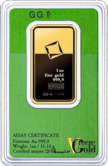 1 Troy Ounce - Goud .999 - Valcambi Green Gold - Verzegeld beschikbaar voor biedingen