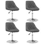 vidaXL Eetkamerstoelen draaibaar 4 st fluweel donkergrijs, Huis en Inrichting, Stoelen, Verzenden, Nieuw, Grijs