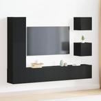 vidaXL TV-kast Set 6 pcs Zwart eiken 160 x 30 x 30.5 cm, Huis en Inrichting, Kasten | Televisiemeubels, Minder dan 50 cm, Verzenden