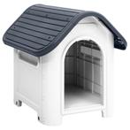 vidaXL Hondenhok 59x75x66 cm polypropeen grijs, Dieren en Toebehoren, Hondenhokken, Verzenden, Nieuw