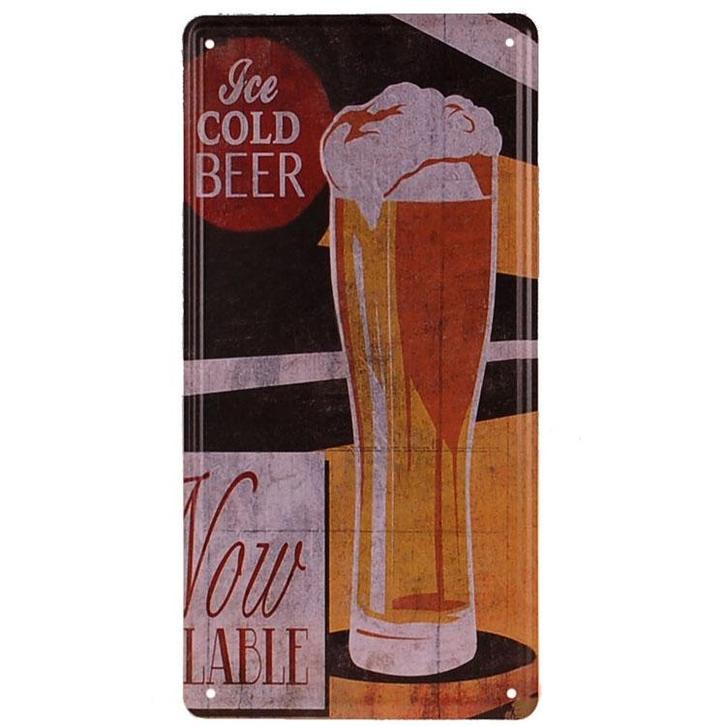 Amerikaans nummerbord - Ice Cold Beer NIEUW, Huis en Inrichting, Woonaccessoires | Tekstborden en Spreuken, Nieuw, Ophalen of Verzenden