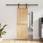 vidaXL Schuifdeur met beslag 70x210 cm massief grenenhout, Verzenden, Nieuw