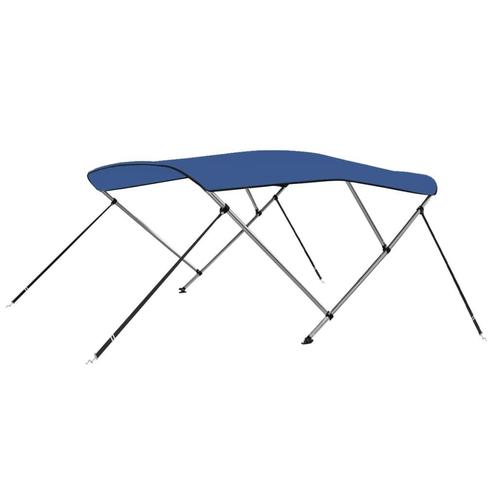 vidaXL Biminitop 3-boogs 183x196x137 cm blauw, Watersport en Boten, Bootonderdelen, Nieuw, Verzenden