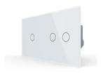 Touchscreen Schakelaar | Wit Glas | Smart Design | 1 + 2 |, Doe-het-zelf en Verbouw, Ophalen of Verzenden, Nieuw, Schakelaar