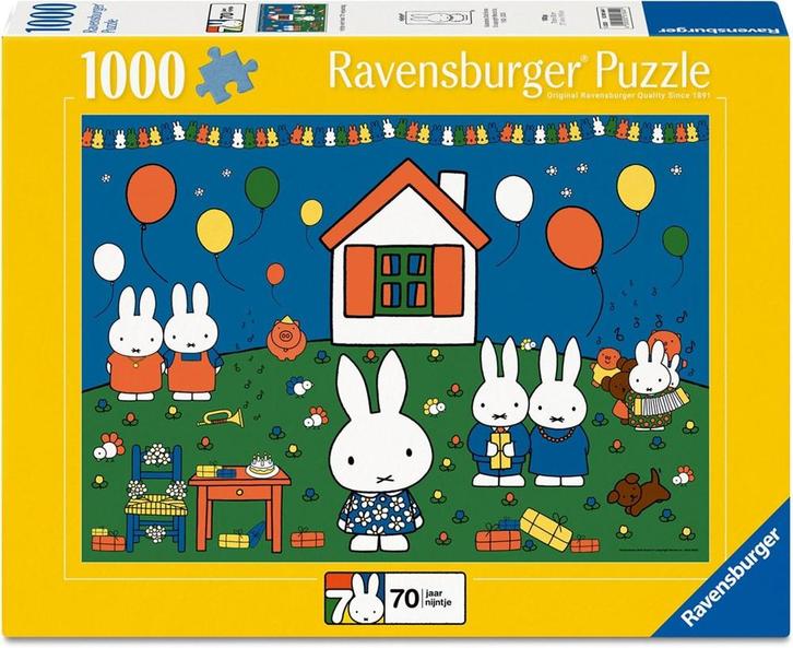 Nijntje 70 jaar Puzzel (1000 stukjes) | Ravensburger -, Hobby en Vrije tijd, Denksport en Puzzels, Nieuw, Verzenden