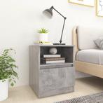 vidaXL Nachtkastje 40x40x50 cm bewerkt hout betongrijs, Huis en Inrichting, Minder dan 45 cm, Verzenden, Nieuw, Minder dan 55 cm