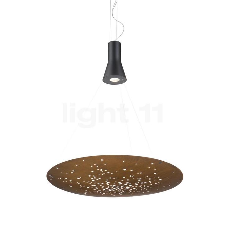 Fabbian Lens Hanglamp LED, roest - ø¸90 cm (Hanglampen), Huis en Inrichting, Lampen | Hanglampen, Nieuw, Verzenden