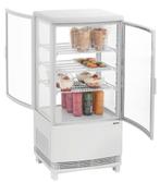 Bartscher Mini-koelvitrine | 75L | Wit | 4 Niveuas | Led | 4, Ophalen of Verzenden, Nieuw