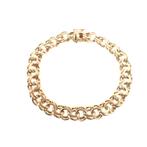 Gouden platte Prince of Wales armband | 21,5 cm, Sieraden, Tassen en Uiterlijk, Armbanden, Goud, Goud, Gebruikt, Verzenden