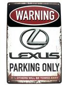 Metalen Wandbord - Warning - Lexus - Parking Only, Ophalen of Verzenden, Nieuw