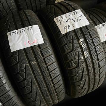 2 x Pirelli 225-55-17 RFT Winterbanden 6mm beschikbaar voor biedingen