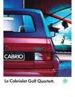 1989 VOLKSWAGEN GOLF CABRIOLET QUARTETT BROCHURE FRANS, Nieuw, Volkswagen, Author