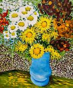 Post-impressionist school (XX) - The sunflowers in the blue