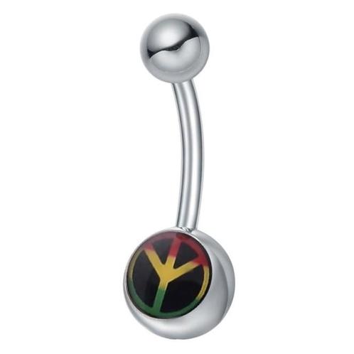 Fako Bijoux® - Navelpiercing - Classic - Peace, Sieraden, Tassen en Uiterlijk, Piercings, Verzenden