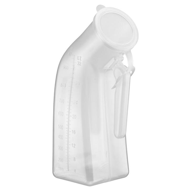 Urinaal heren met handvat transparant - 1 Liter, Diversen, Verpleegmiddelen, Ophalen of Verzenden