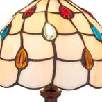 Tiffany tafellamp – Kleurrijk Druppelmotief – Ø 20 × H 36, Verzenden, Nieuw