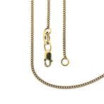 Gouden gourmet schakel ketting | 40,5 cm (karabijnsluiting), Sieraden, Tassen en Uiterlijk, Kettingen, Ophalen of Verzenden, Gebruikt