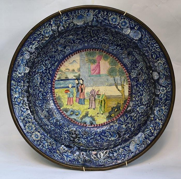 Wasbak - Emaille - Een groot Chinees Canton en, Antiek en Kunst, Antiek | Overige Antiek