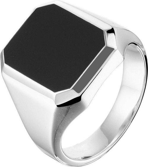The Jewelry Collection - Zegelring Onyx - Zilver - Maat, Sieraden, Tassen en Uiterlijk, Ringen, Verzenden
