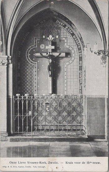 ZWOLLE - Onze Lieve Vrouwe-Kerk, Kruis voor de 15e Eeuw, Verzamelen, Ansichtkaarten | Nederland, Verzenden