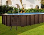 Interline Bali houten zwembad 640 x 400 x 138 cm - incl., Ophalen of Verzenden, Nieuw
