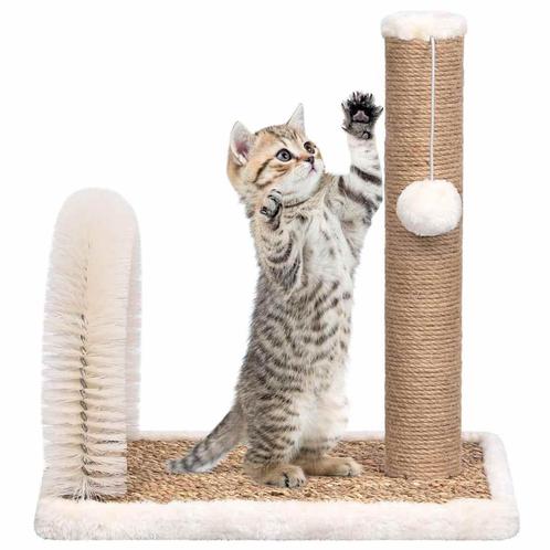 vidaXL Kattenkrabpaal met borstelboog en krabpaal, Dieren en Toebehoren, Katten-accessoires, Nieuw, Verzenden