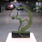 Max le Verrier - Janle - sculptuur, Art Deco BACCHANALE - 34, Antiek en Kunst