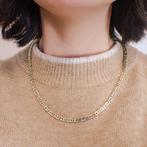 Tricolor gouden heren ketting | 50 cm (solide ketting), Sieraden, Tassen en Uiterlijk, Kettingen, Ophalen of Verzenden, Gebruikt