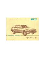 1986 ALFA ROMEO 75 INSTRUCTIEBOEKJE FRANS, Auto diversen, Handleidingen en Instructieboekjes