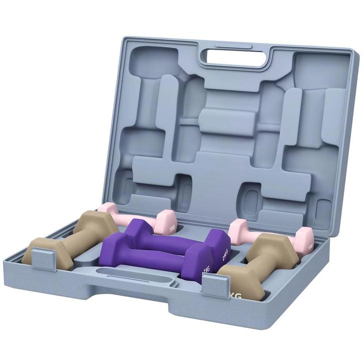 TRUUSK 6-delige Halterset van Staal - Met Gewichten 1kg, 2kg, Sport en Fitness, Fitnessmaterialen, Nieuw, Verzenden