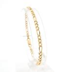 Gouden Figaro schakel armband | 19,5 cm (unisex), Sieraden, Tassen en Uiterlijk, Armbanden, Ophalen of Verzenden, Gebruikt, Overige kleuren