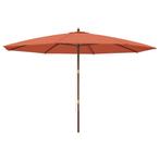 Terracotta Parasol UV-bestendig | Gebruikt | 56% Korting, Ophalen of Verzenden, Nieuw, Meer dan 4 meter, Stokparasol