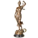 Figuur - Bronzefigur Justitia - Brons, Marmer