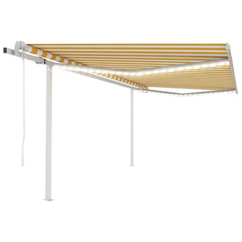 vidaXL Luifel automatisch met LED en windsensor 4,5x3,5 m, Tuin en Terras, Zonneschermen, Nieuw, Verzenden