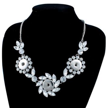 Fako Bijoux® - Ketting Voor Click Buttons - Exclusive Blad - beschikbaar voor biedingen