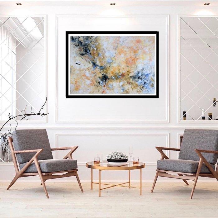 Dam Domido - Yellow rock ONE OF A KIND HAND PAINTING - XXL, Antiek en Kunst, Kunst | Schilderijen | Modern