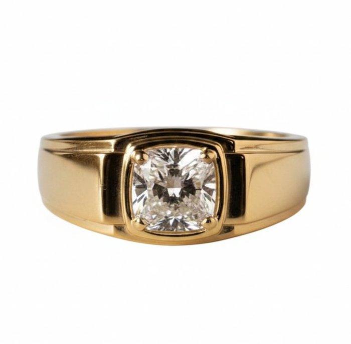 Ring - 14 karaat Geel goud - 2.50ct. tw. Diamant (Lab-grown), Sieraden, Tassen en Uiterlijk, Ringen