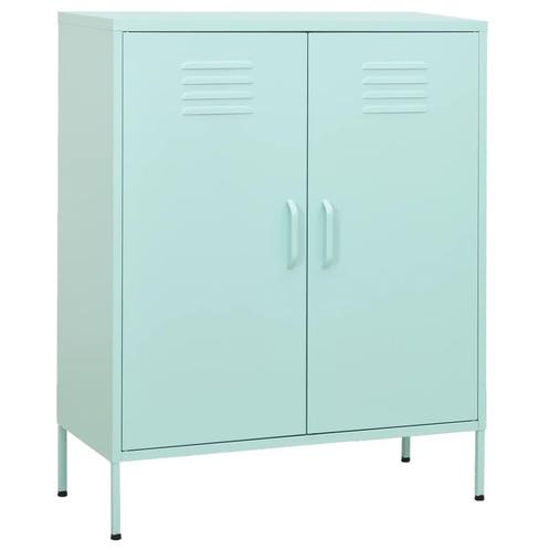 vidaXL Opbergkast 80x35x101,5 cm staal mint, Huis en Inrichting, Kasten | Overige, Nieuw, Verzenden
