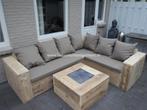 LOUNGE Hoekbank Loungeset Steigerhout Loungebank Actie, Nieuw, Hocker, Loungeset, Steigerhout