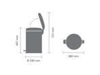 Brabantia NewIcon Prullenbak - 20 liter - Matt Black, Verzenden, Zo goed als nieuw