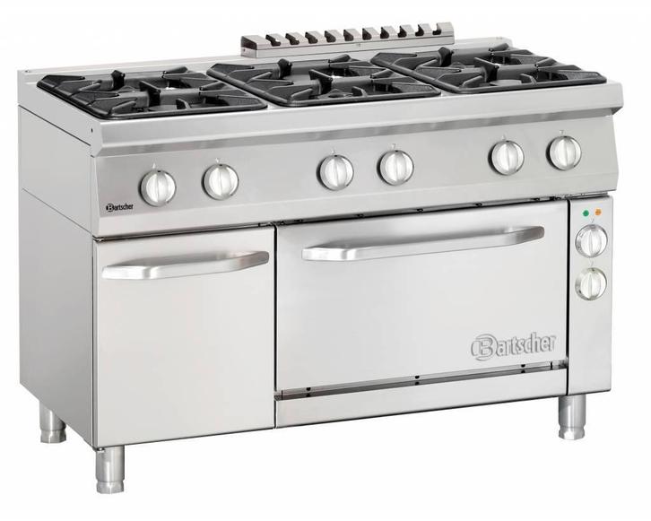 Bartscher Horeca gasfornuis met elektrische oven | 6-pits, Zakelijke goederen, Horeca | Keukenapparatuur, Verzenden